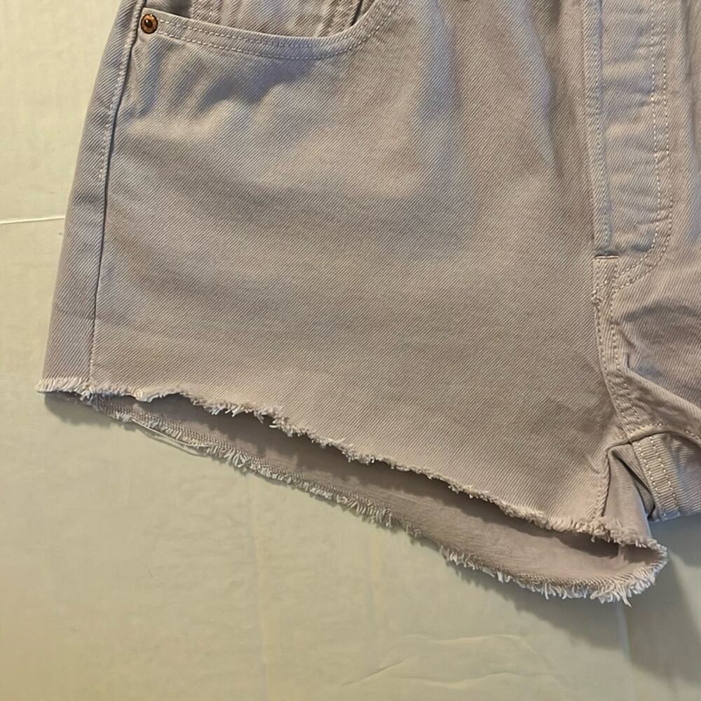 Levi 501 Lilac Cutoff Denim Shorts Womens Size L Button Fly Fray Casual Summer - Picture 5 of 16
